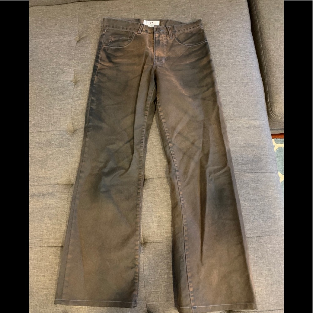 Armani Exchange A/X Brown Coated Jeans AX